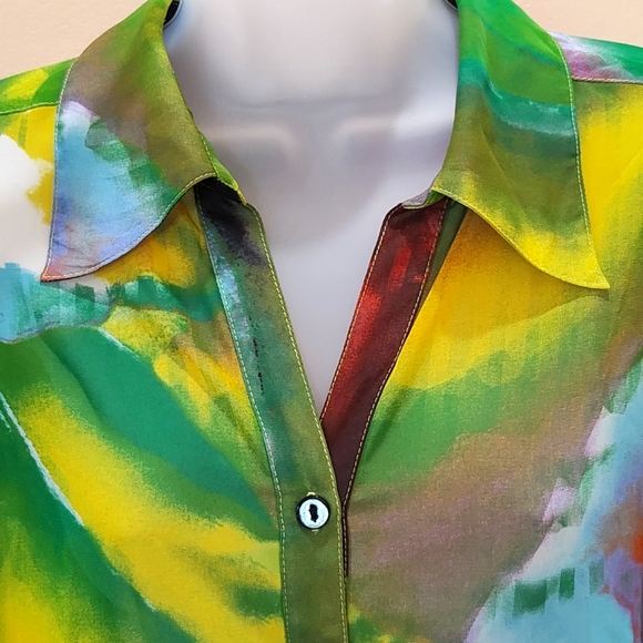 Ciara Sun Woo Sheer Abstract Blouse - Picture 2 of 8